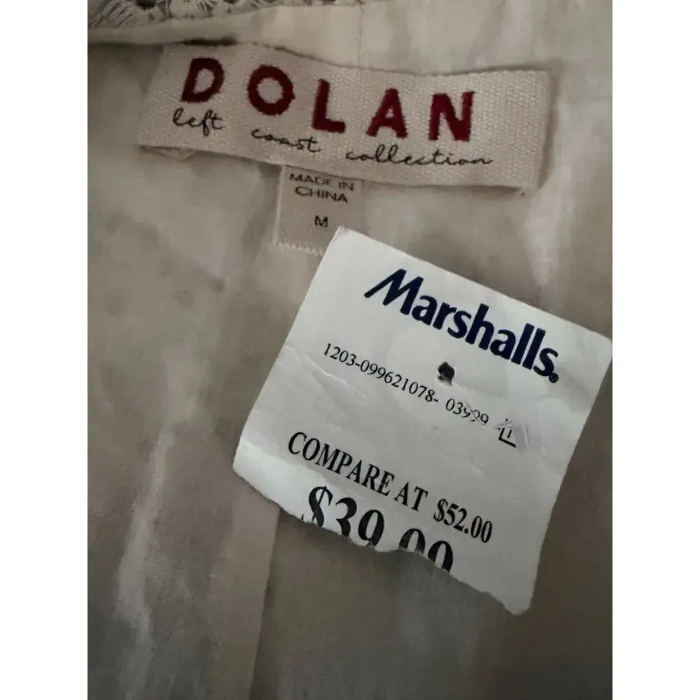 DOLAN Women's Jacket White Blue  Size Medium